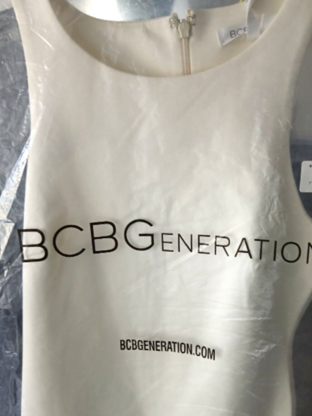 BCBGeneration Dress Womens Regular XS Cream White Mini NWT